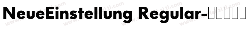 NeueEinstellung Regular字体转换